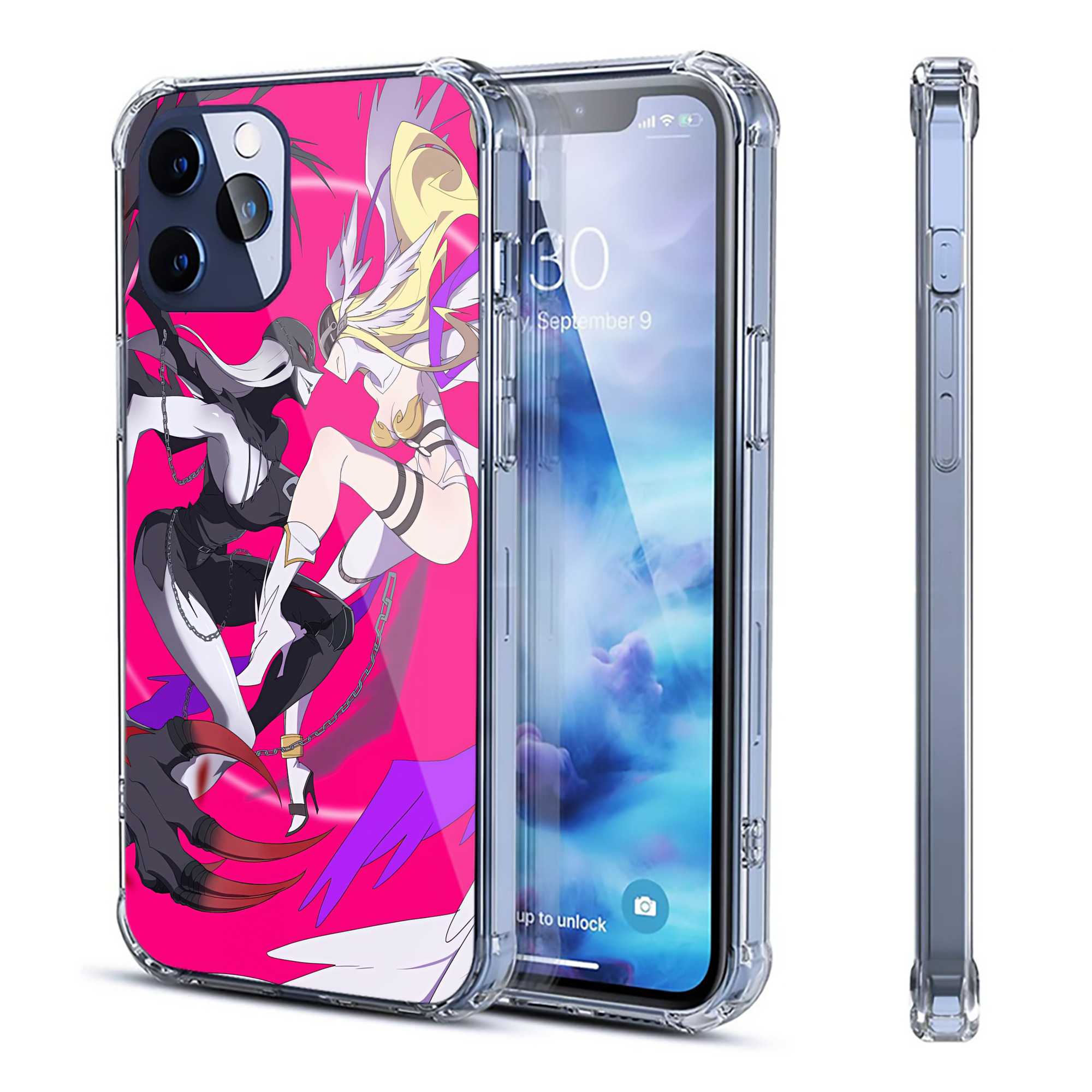 （画像用） Digimon デジタルモンスター/デジモン 【iPhone 12シリーズ対応】透明スマホケース（クリアソフトケース）